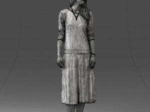 girl in white dress 0434 3d print ready 3D Print Model