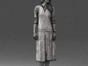 girl in white dress 0434 3d print ready 3D Print Model