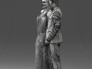groom in dark suit and the bride 0457 3d print ready 3D 打印模型