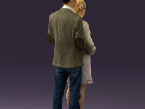 man in blue jacket and jeans 0448 Model 3D