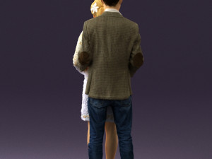 man in blue jacket and jeans 0448 Model 3D