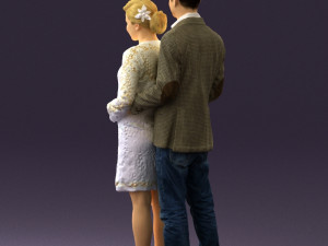 man in blue jacket and jeans 0448 Model 3D