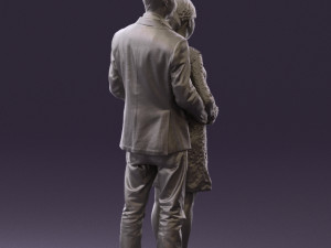 man in blue jacket and jeans 0448 Model 3D