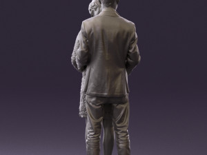 man in blue jacket and jeans 0448 Model 3D