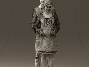 man in blue jacket and jeans 0448 Model 3D