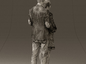 man in blue jacket and jeans 0448 Model 3D