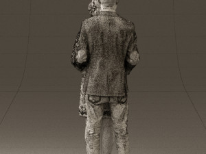 man in blue jacket and jeans 0448 Model 3D