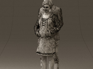 man in blue jacket and jeans 0448 Model 3D