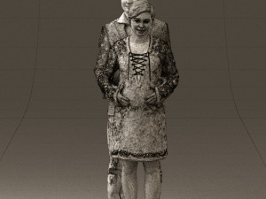 man in blue jacket and jeans 0448 Model 3D