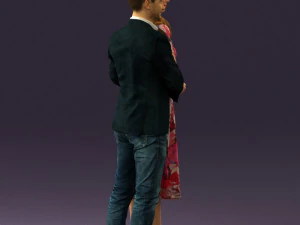 man and woman hugs 0444 3d print ready 3D Print Model