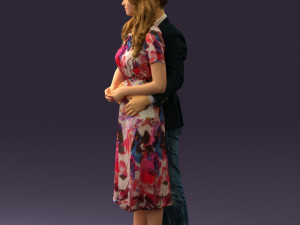 man and woman hugs 0444 3d print ready Modèles 3D en vedette