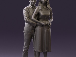 man and woman hugs 0444 3d print ready Modèles 3D en vedette