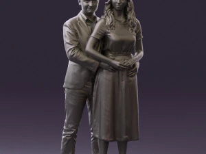 man and woman hugs 0444 3d print ready 3D Print Model