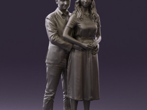 man and woman hugs 0444 3d print ready Modèles 3D en vedette