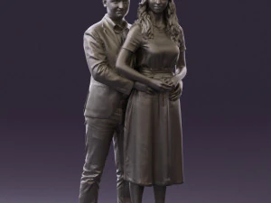 man and woman hugs 0444 3d print ready 3D Print Model