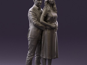 man and woman hugs 0444 3d print ready Modèles 3D en vedette