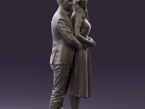 man and woman hugs 0444 3d print ready Modèles 3D en vedette