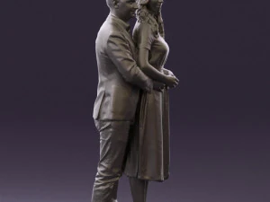 man and woman hugs 0444 3d print ready 3D Print Model