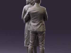 man and woman hugs 0444 3d print ready Modèles 3D en vedette