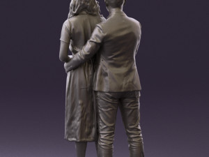 man and woman hugs 0444 3d print ready Modèles 3D en vedette