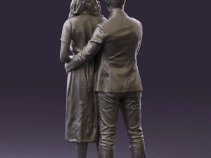 man and woman hugs 0444 3d print ready 3D Print Model