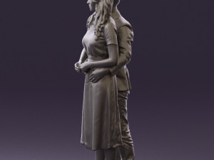 man and woman hugs 0444 3d print ready Modèles 3D en vedette