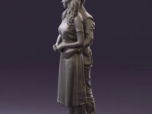 man and woman hugs 0444 3d print ready 3D Print Model
