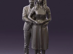 man and woman hugs 0444 3d print ready 3D Print Model
