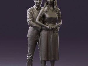 man and woman hugs 0444 3d print ready 3D Print Model