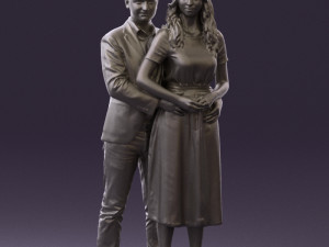 man and woman hugs 0444 3d print ready Modèles 3D en vedette