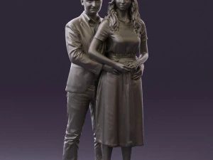 man and woman hugs 0444 3d print ready 3D Print Model