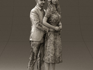 man and woman hugs 0444 3d print ready Modèles 3D en vedette