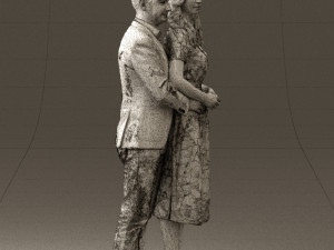 man and woman hugs 0444 3d print ready Modèles 3D en vedette
