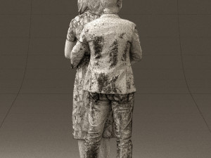 man and woman hugs 0444 3d print ready Modèles 3D en vedette