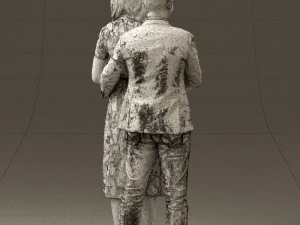 man and woman hugs 0444 3d print ready 3D Print Model