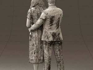 man and woman hugs 0444 3d print ready 3D Print Model