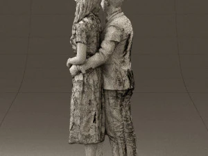 man and woman hugs 0444 3d print ready 3D Print Model