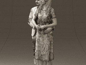 man and woman hugs 0444 3d print ready Modèles 3D en vedette
