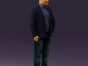man in blue jacket and jeans 0447 3D 模型