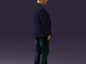 man in blue jacket and jeans 0447 3D 模型