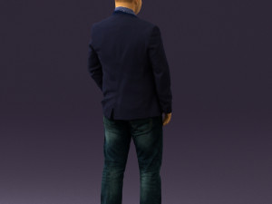 man in blue jacket and jeans 0447 3D 模型