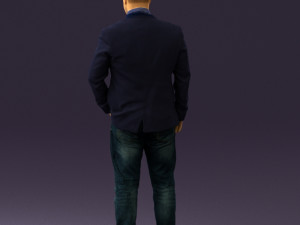 man in blue jacket and jeans 0447 3D 模型