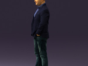 man in blue jacket and jeans 0447 3D 模型