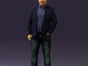 man in blue jacket and jeans 0447 3D 模型