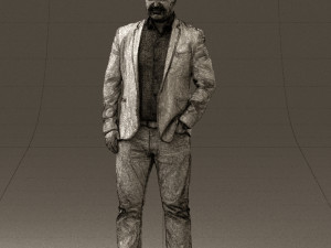 man in blue jacket and jeans 0447 3D 模型