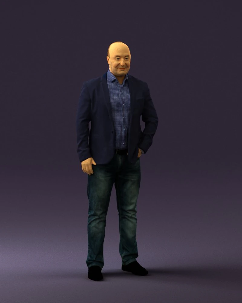 man in blue jacket and jeans 0447 3d print ready 3D Print Model .c4d .max .obj .3ds .fbx .stl .blend