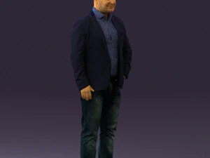 man in blue jacket and jeans 0447 3d print ready 3D Print Model