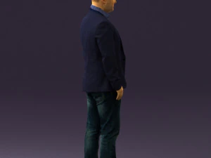 man in blue jacket and jeans 0447 3d print ready 3D Print Model