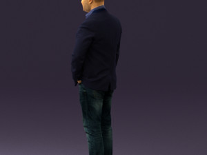 man in blue jacket and jeans 0447 3d print ready 3D 打印模型