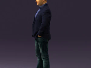 man in blue jacket and jeans 0447 3d print ready 3D Print Model